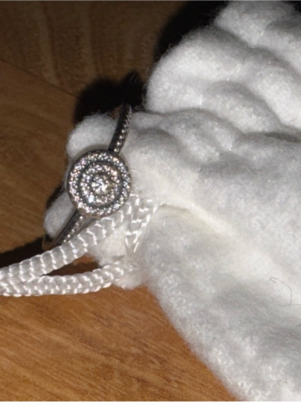 Pandora Sterling Silver Radiant Elegance Ring in Sterling Silver size 8 - Picture 3 of 6